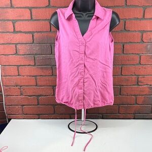 Coastal Comfort Shirt Womens Small‎ Pink Sleeveless